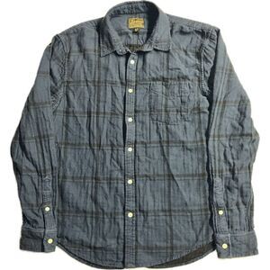 Lucky Brand Blue Plaid Checkered Flannel Long Sleeve Casual Button Down Shirt XL